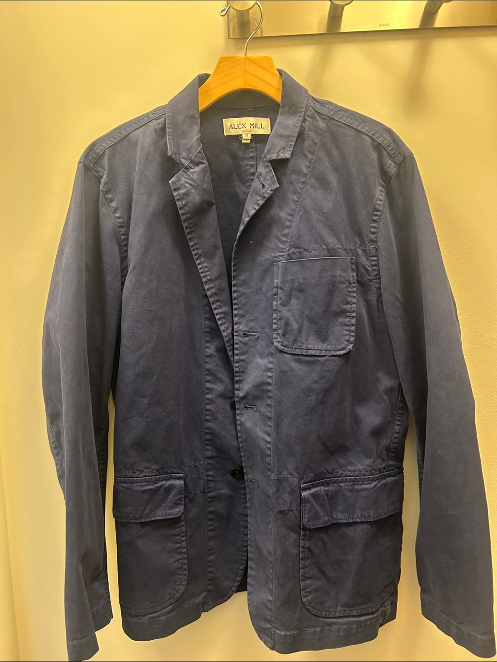 Alex Mill Navy Cotton Workwear Jacket